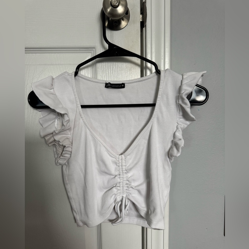 White Zara top in a size small